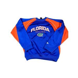 Starter Florida Gators Sweatshirt Medium Blue Orange UF NCAA College Pullover *